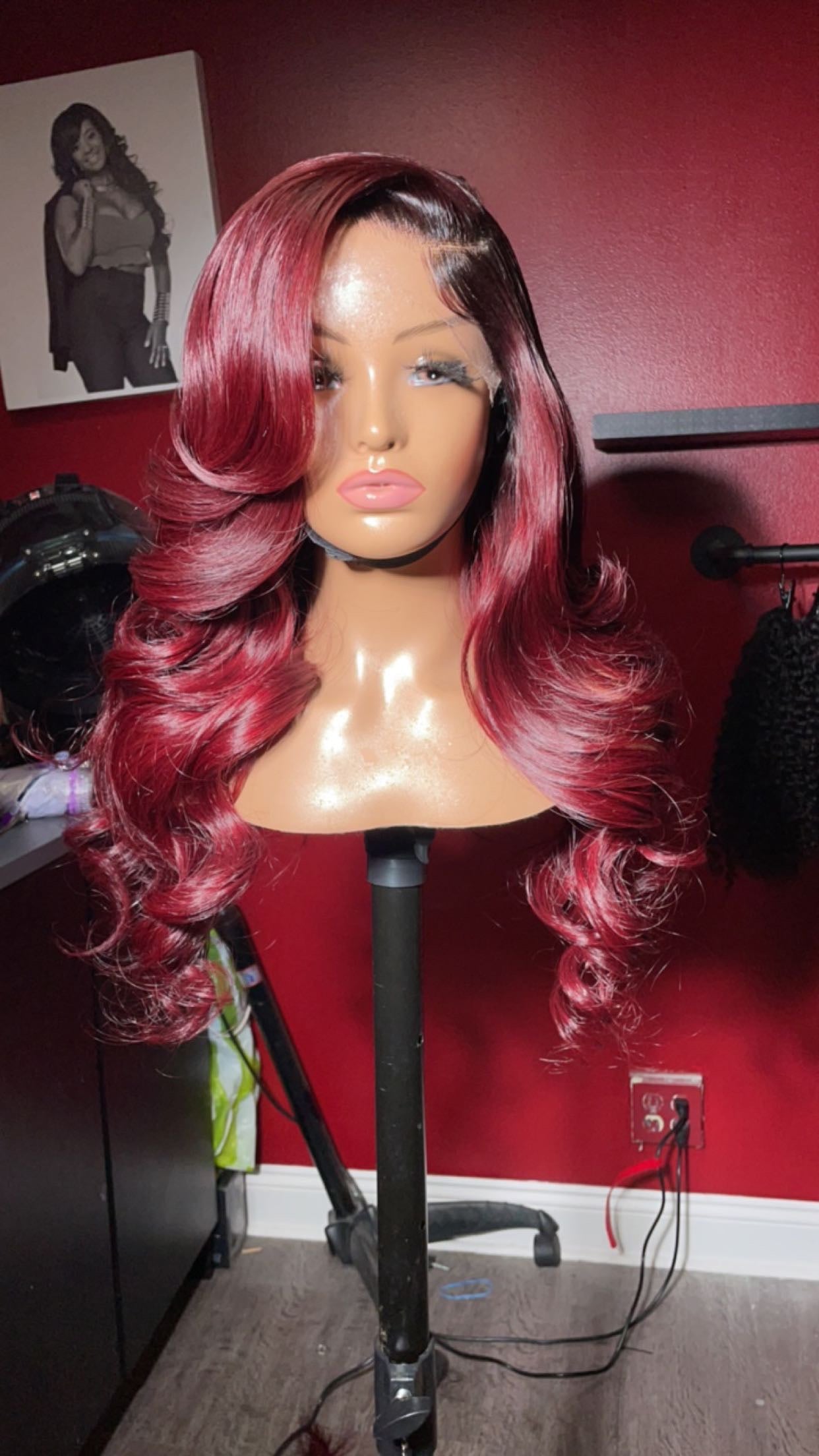 Red cherry Wig